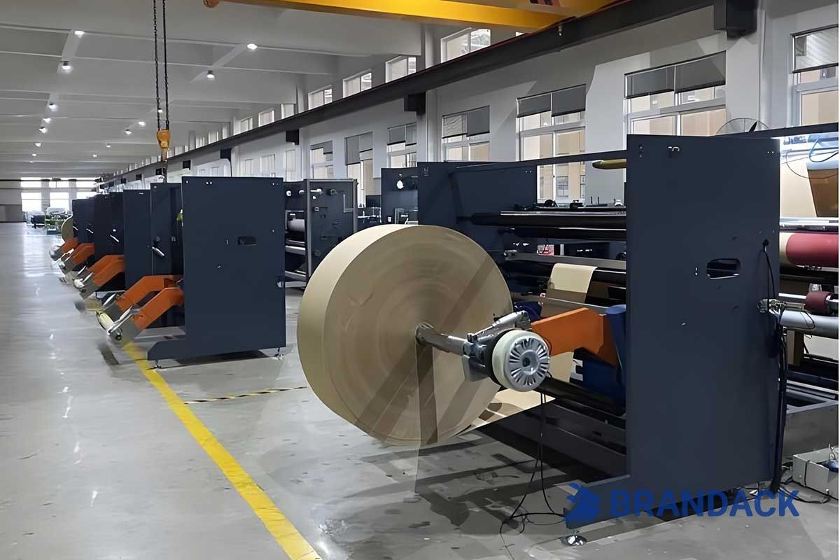 M&aacute;quina autom&aacute;tica para fabricar bolsas de papel Kraft de alta velocidad